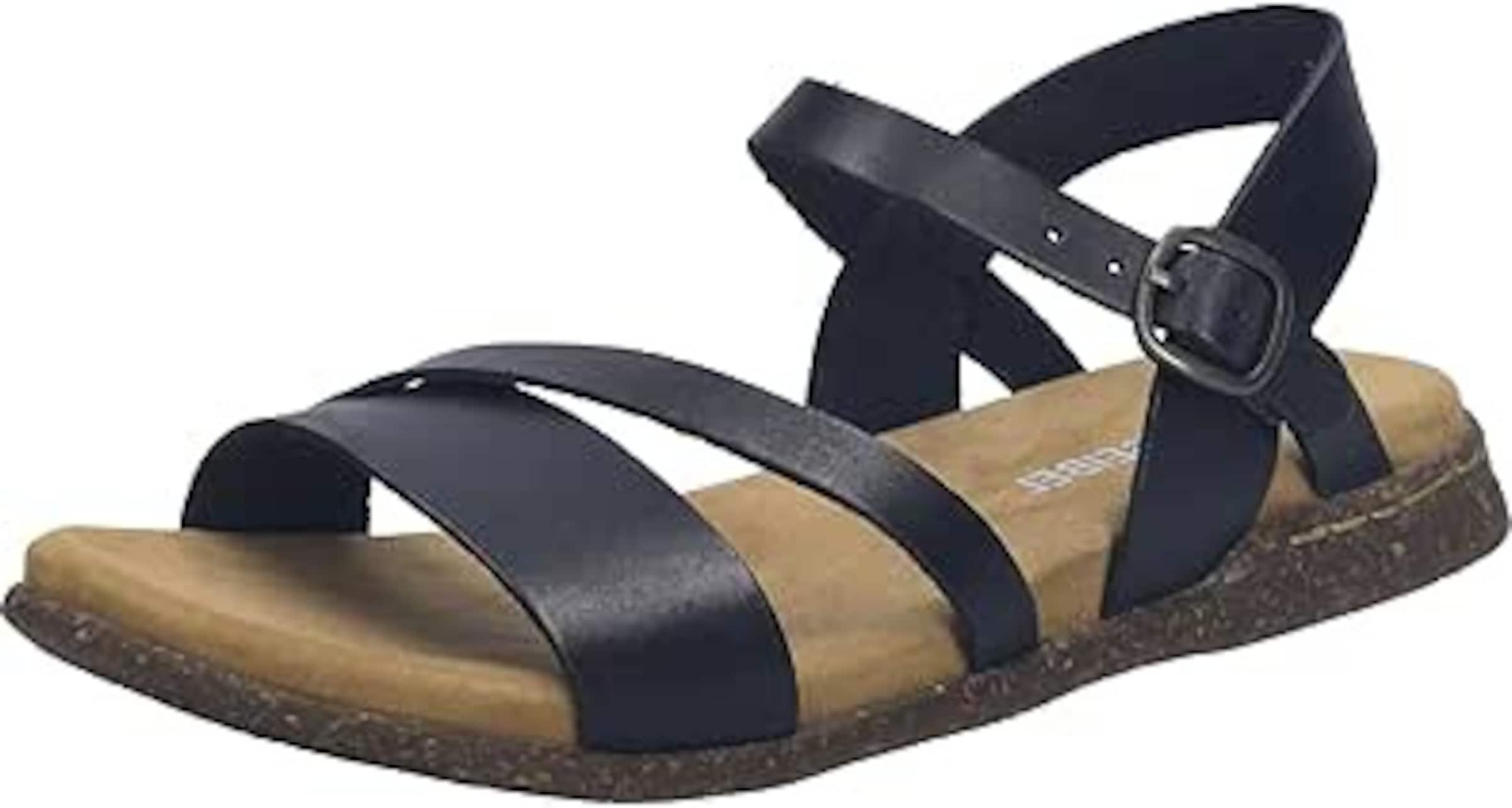 JOSEF SEIBEL Sandalen met riem in Zwart: voorkant