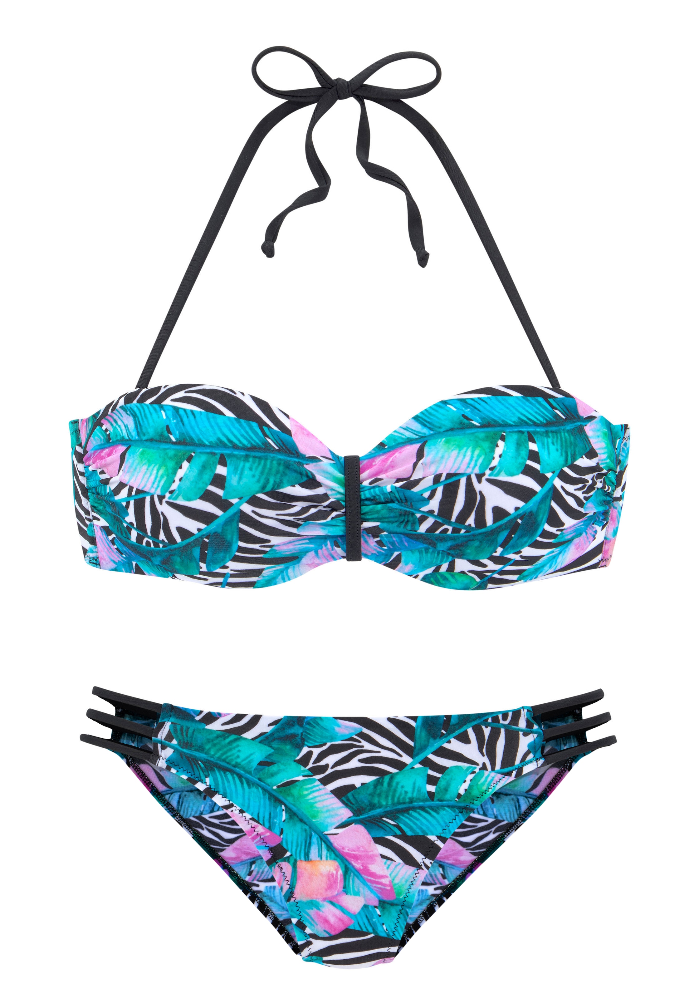 Balconette Costum de baie două piese de la VIVANCE pe albastru: față