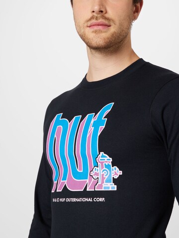 HUF T-Shirt 'BOOKEND' in Schwarz