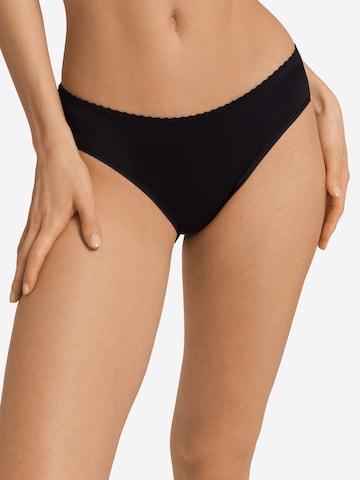 Hanro Slip ' Satin Deluxe ' in Black: front