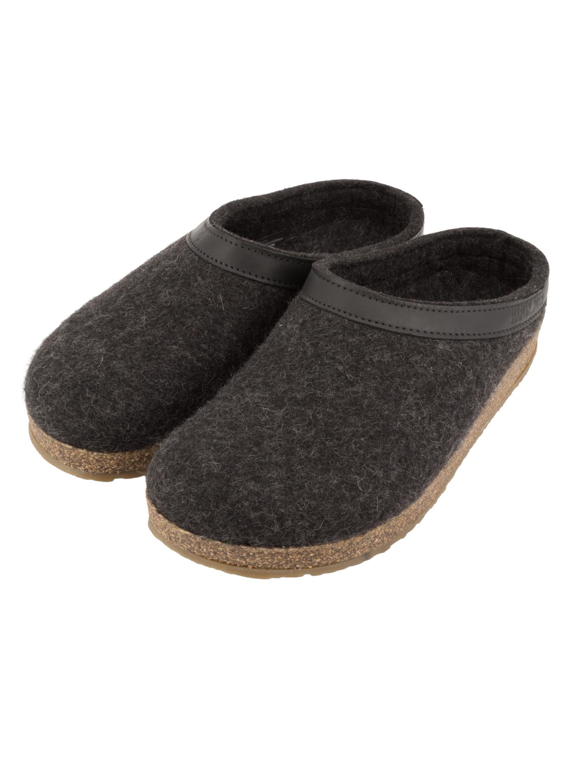 HAFLINGER Clogs 'Torben Grizzly' in Black