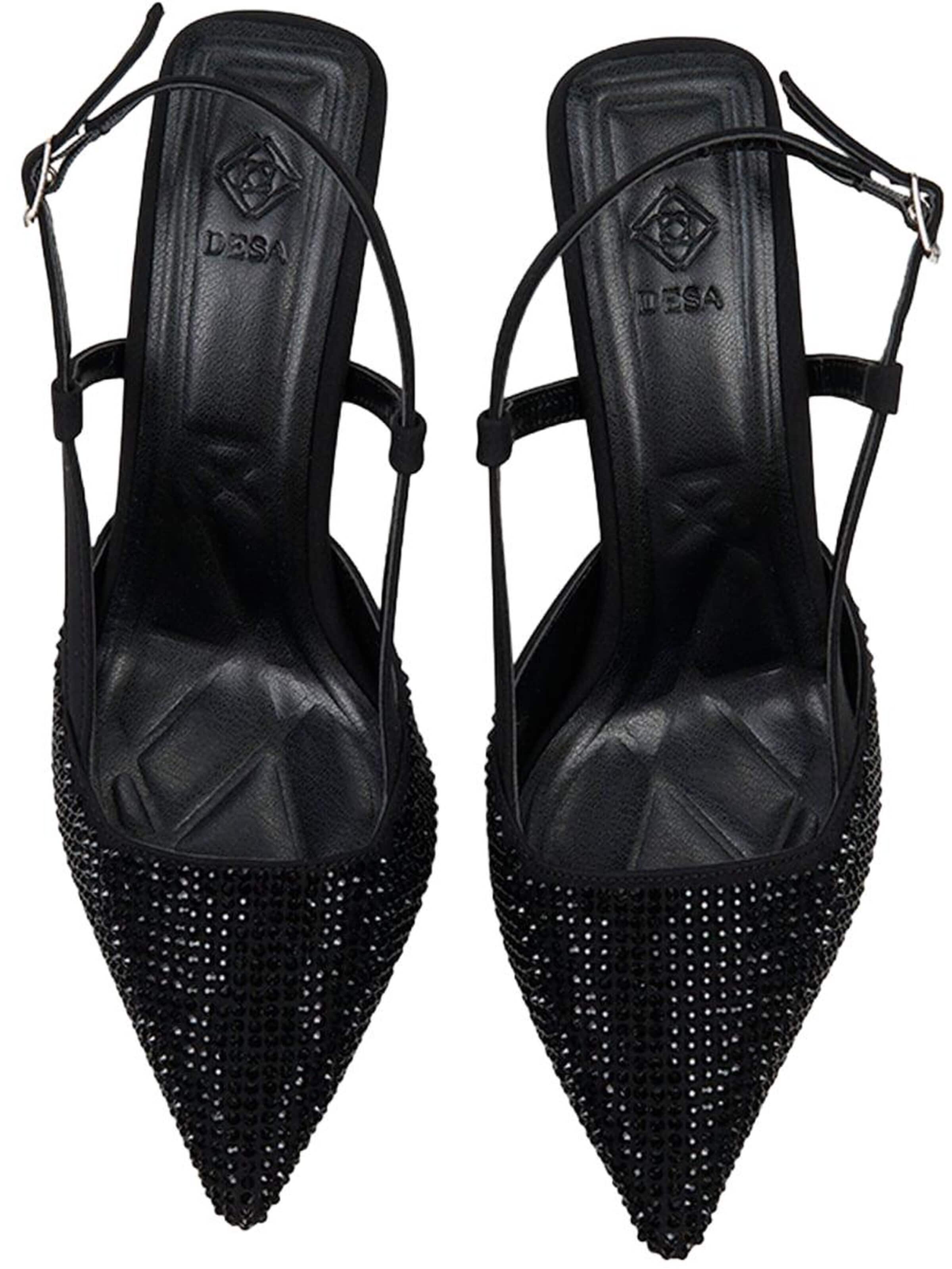 Desa - Zapatos destalonado 'Stilett' en negro