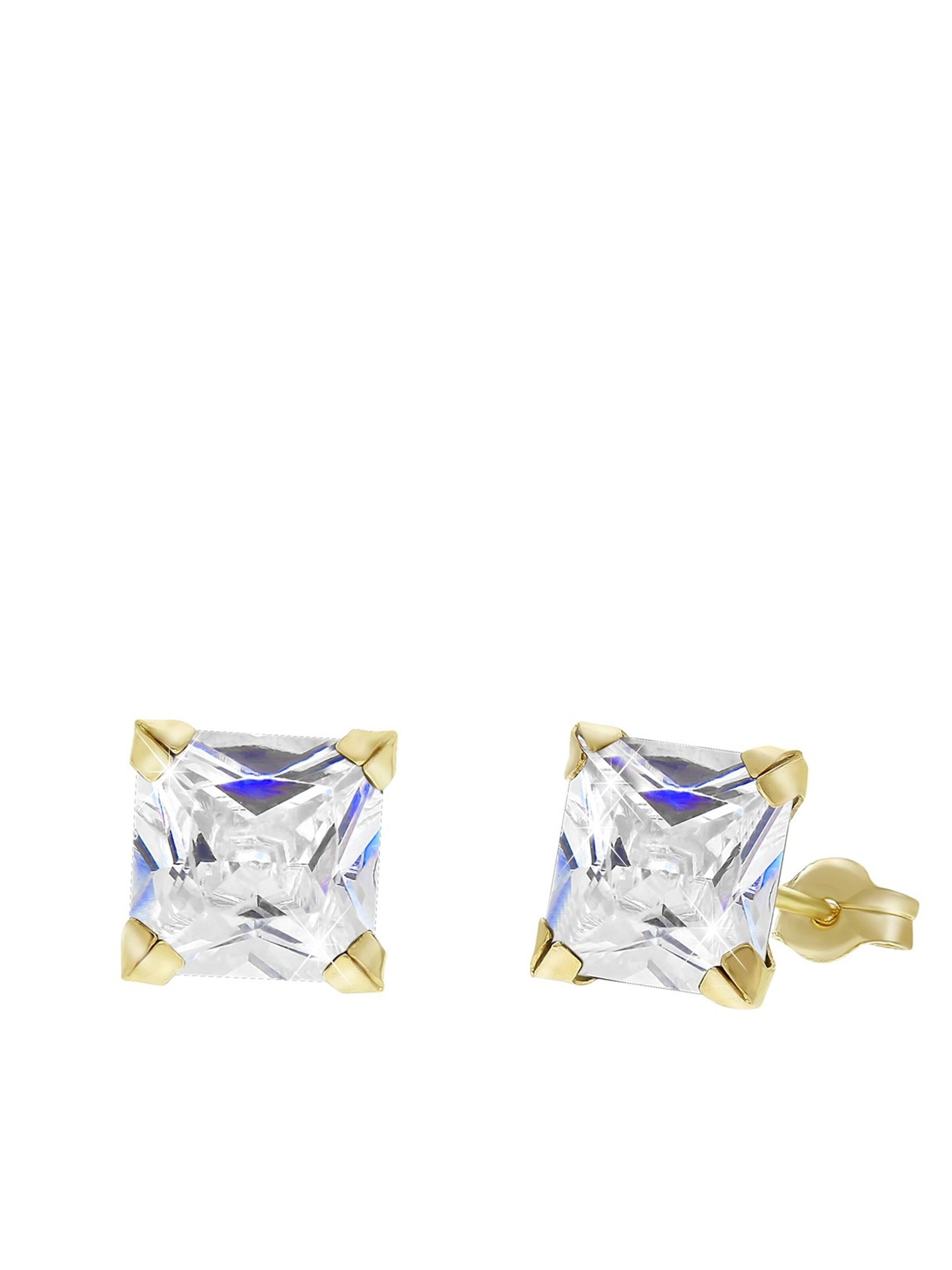 Lucardi Earrings 'High Class' in Gold: front