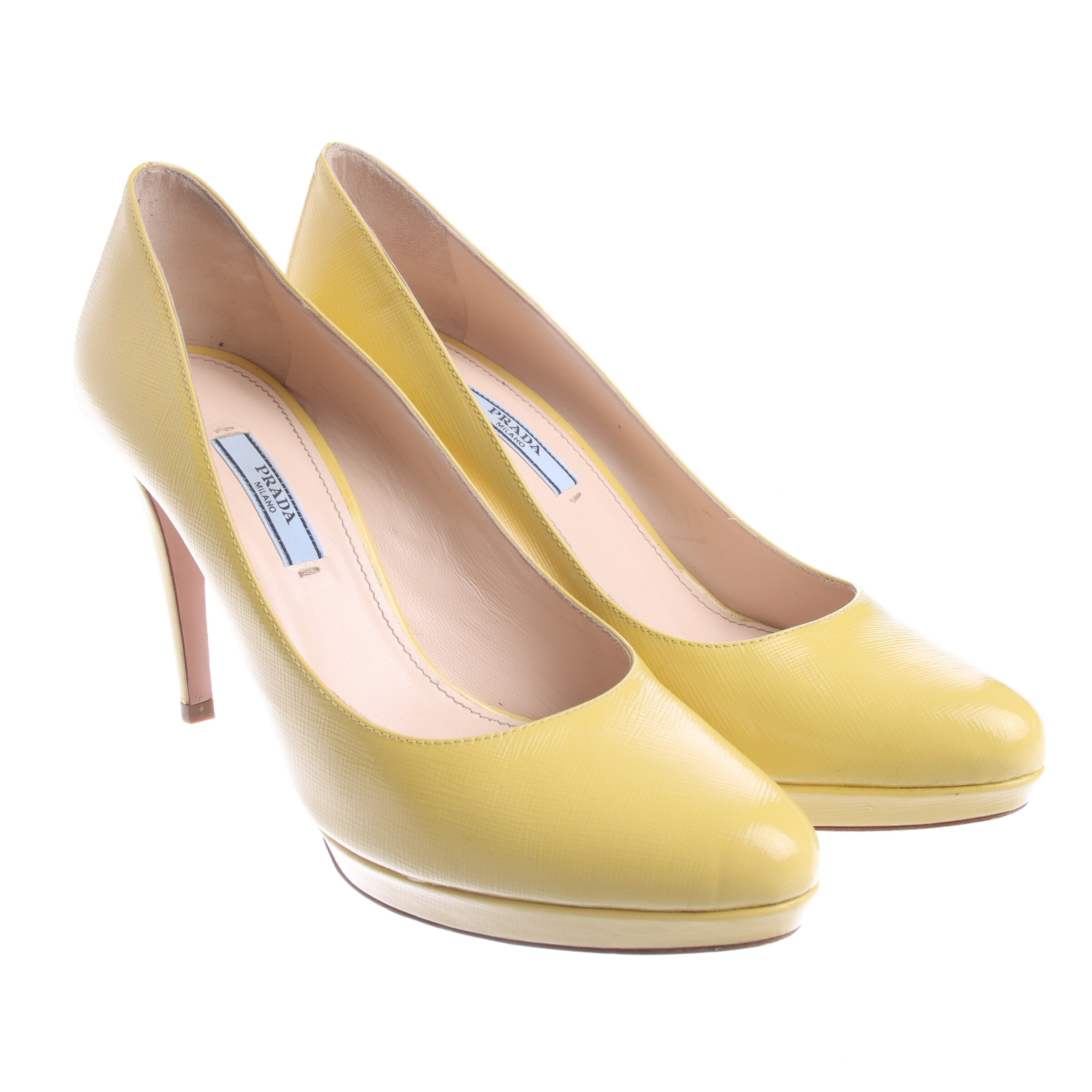 PRADA Pumps 39 in Gelb: Vorderseite