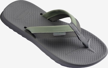 HAVAIANAS - Chinelos de dedo 'TRACK PLUS' em cinzento: frente