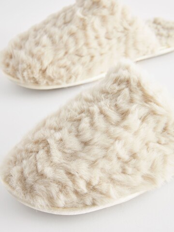 Next - Zapatillas de casa en blanco