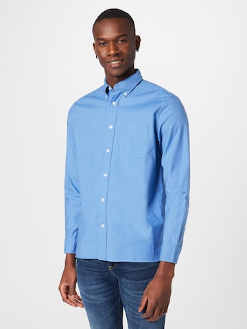 Banana Republic Regular fit Overhemd in Blauw: voorkant