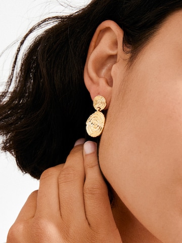 Pilgrim Náušnice 'Air' – zlatá