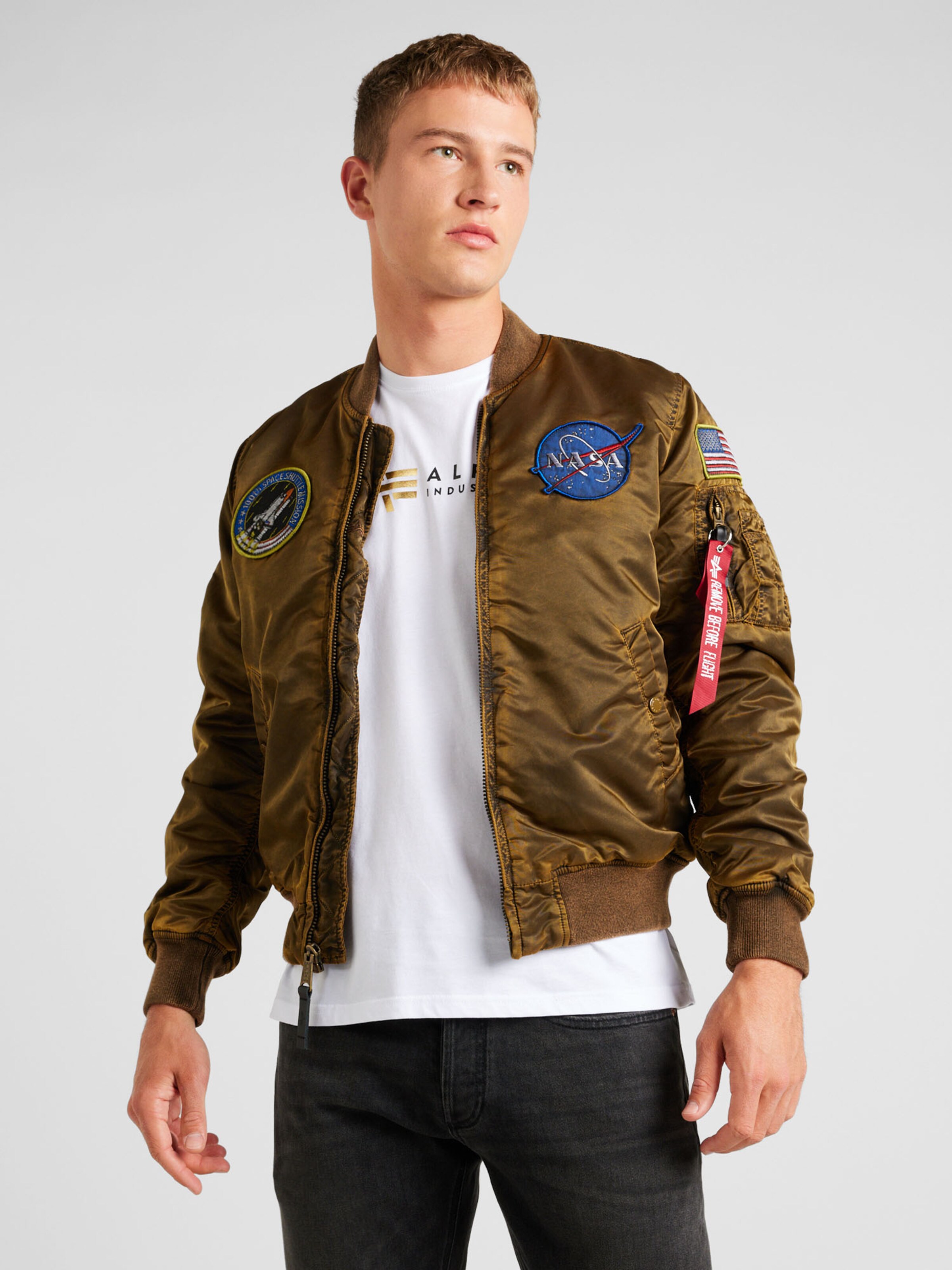 ALPHA INDUSTRIES Between Season Jacket MA 1 VF NASA in Umbra ABOUT YOU