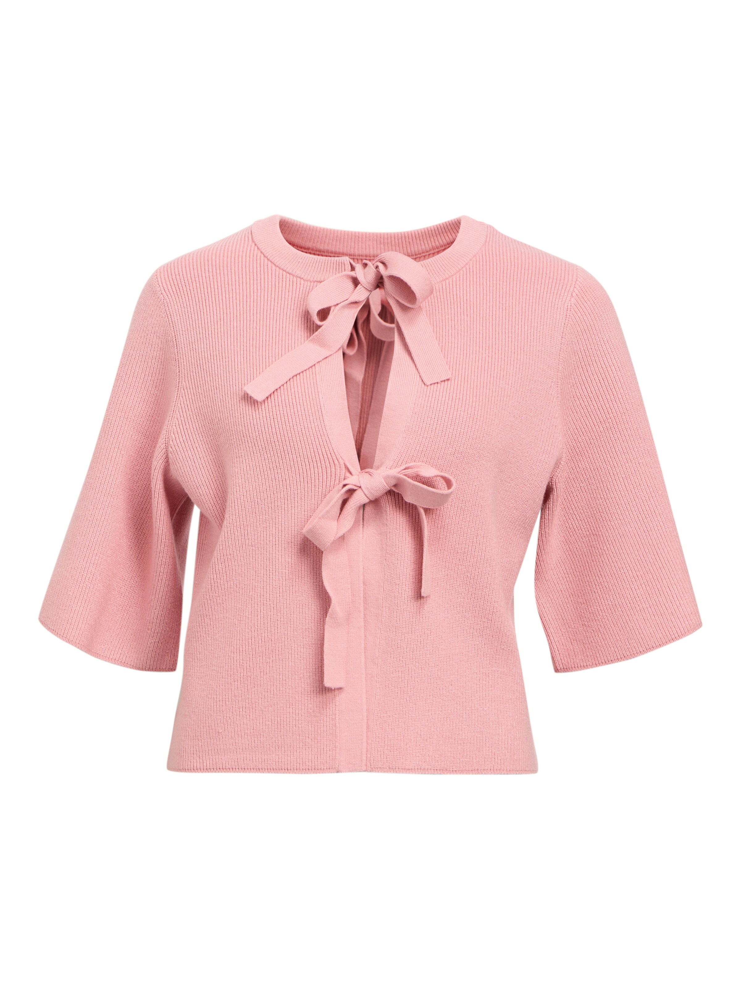 OBJECT Strickjacke 'OBJULLA' in Pink: Vorderseite