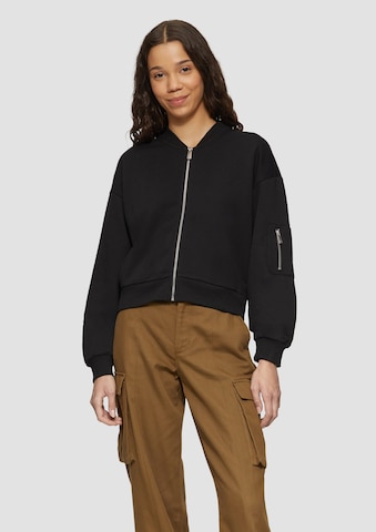 QS Sweat jacket in Black: front