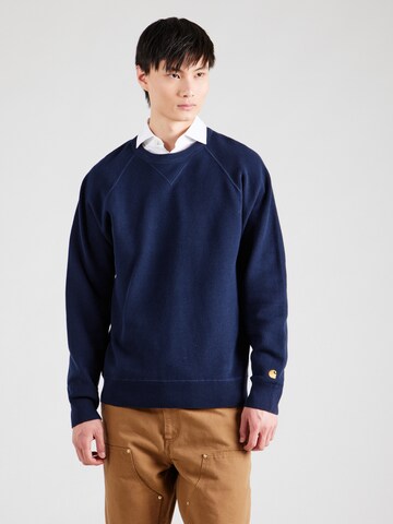 Carhartt WIP Svetr – modrá: přední strana