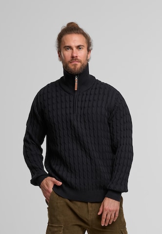 Pull-over 'Rufus' INDICODE JEANS en noir