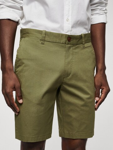 MANGO MANregular Chino hlače 'Gracia' - zelena boja