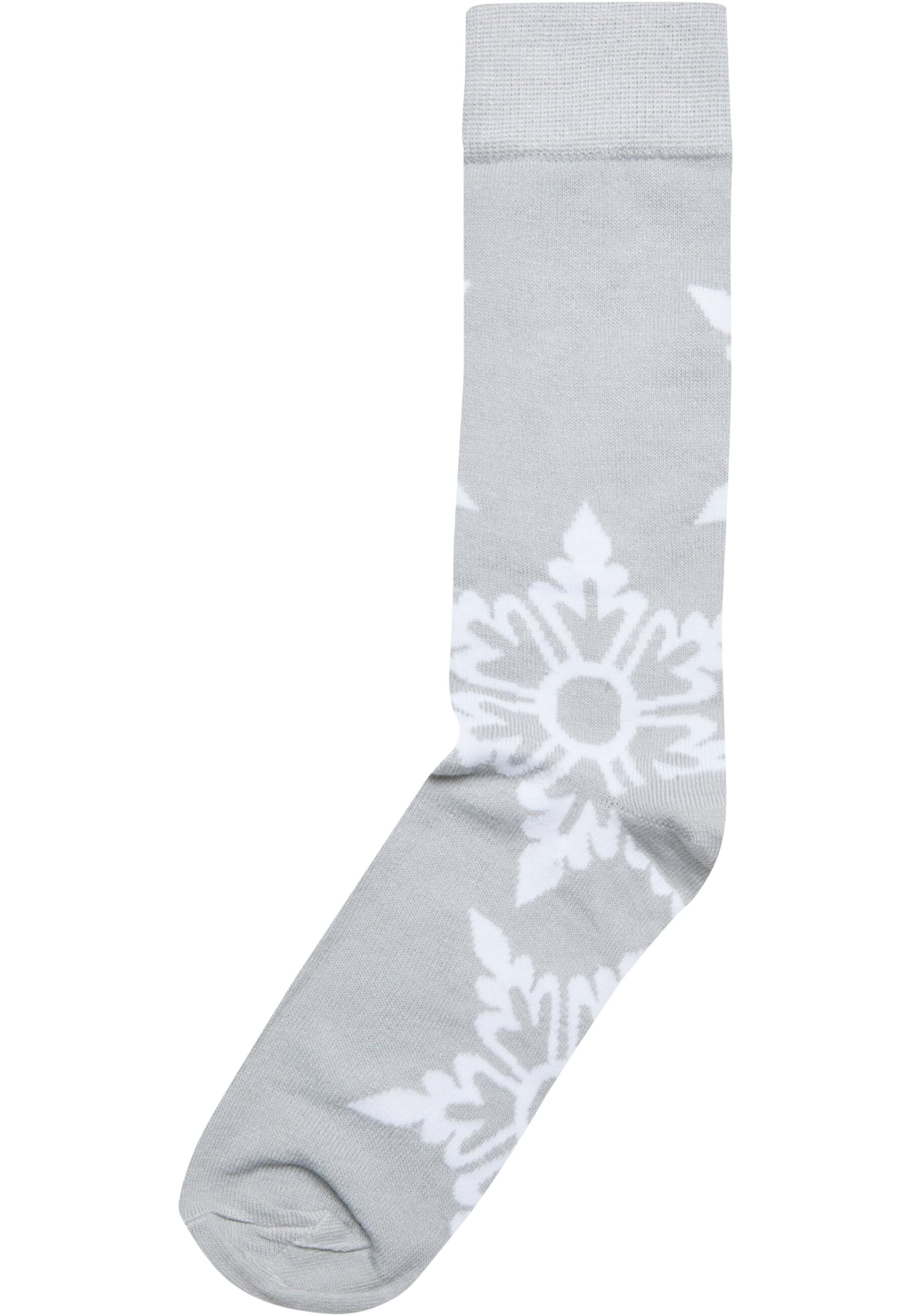 Urban Classics Носки 'Christmas Snowflakes' в Серый