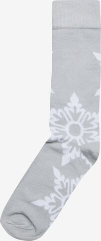 Urban Classics Socken 'Christmas Snowflakes' in Grau