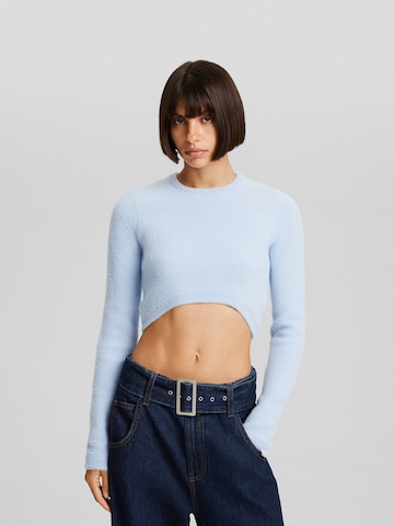 Pull-over Bershka en bleu : devant