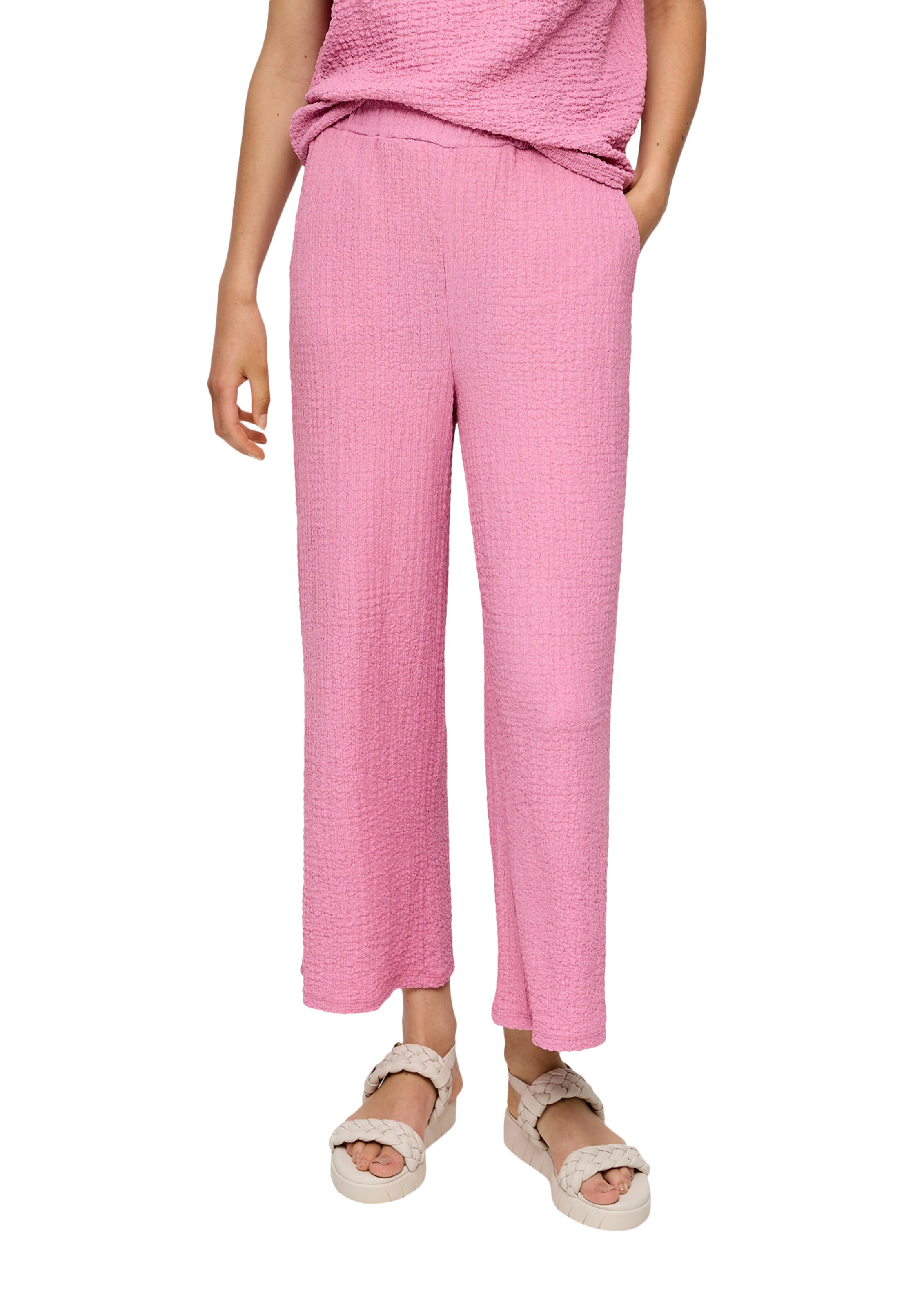 s.Oliver Wide Leg Hose in Pink: Vorderseite