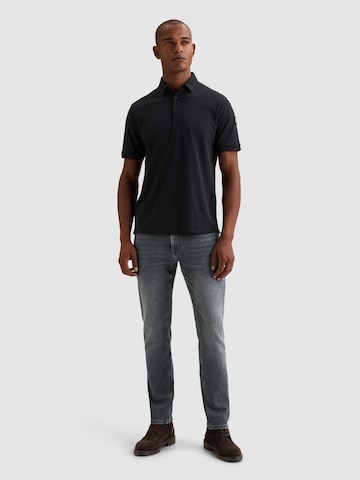 T-Shirt 'Polo shirt in interlock jersey with texture' VANGUARD en bleu