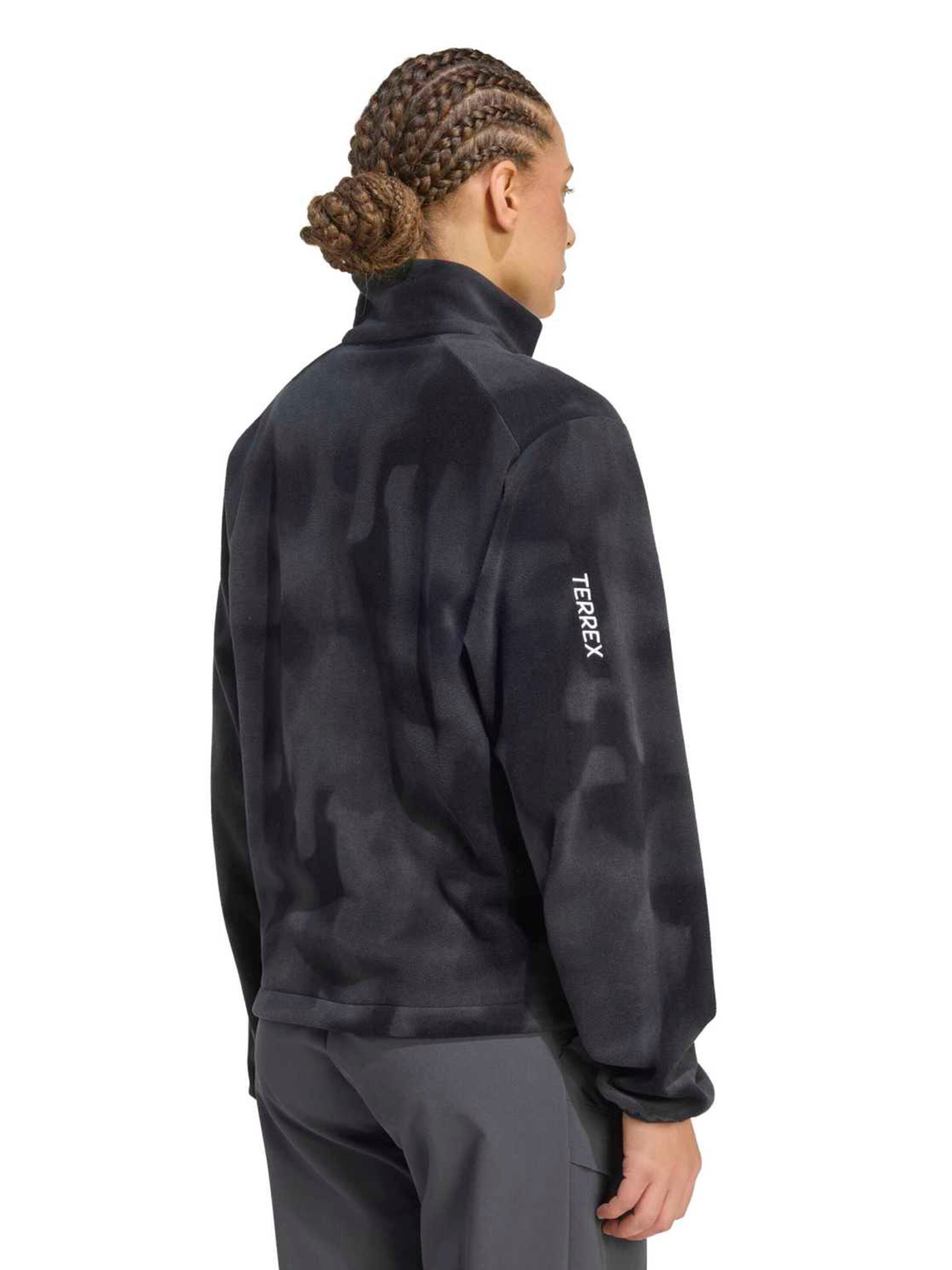 ADIDAS TERREX Athletic Fleece Jacket in Black