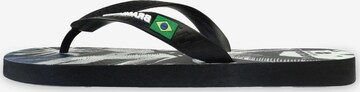 Brasileras - Zapatos para playa y agua 'Printed 20 Mix' en negro: frente