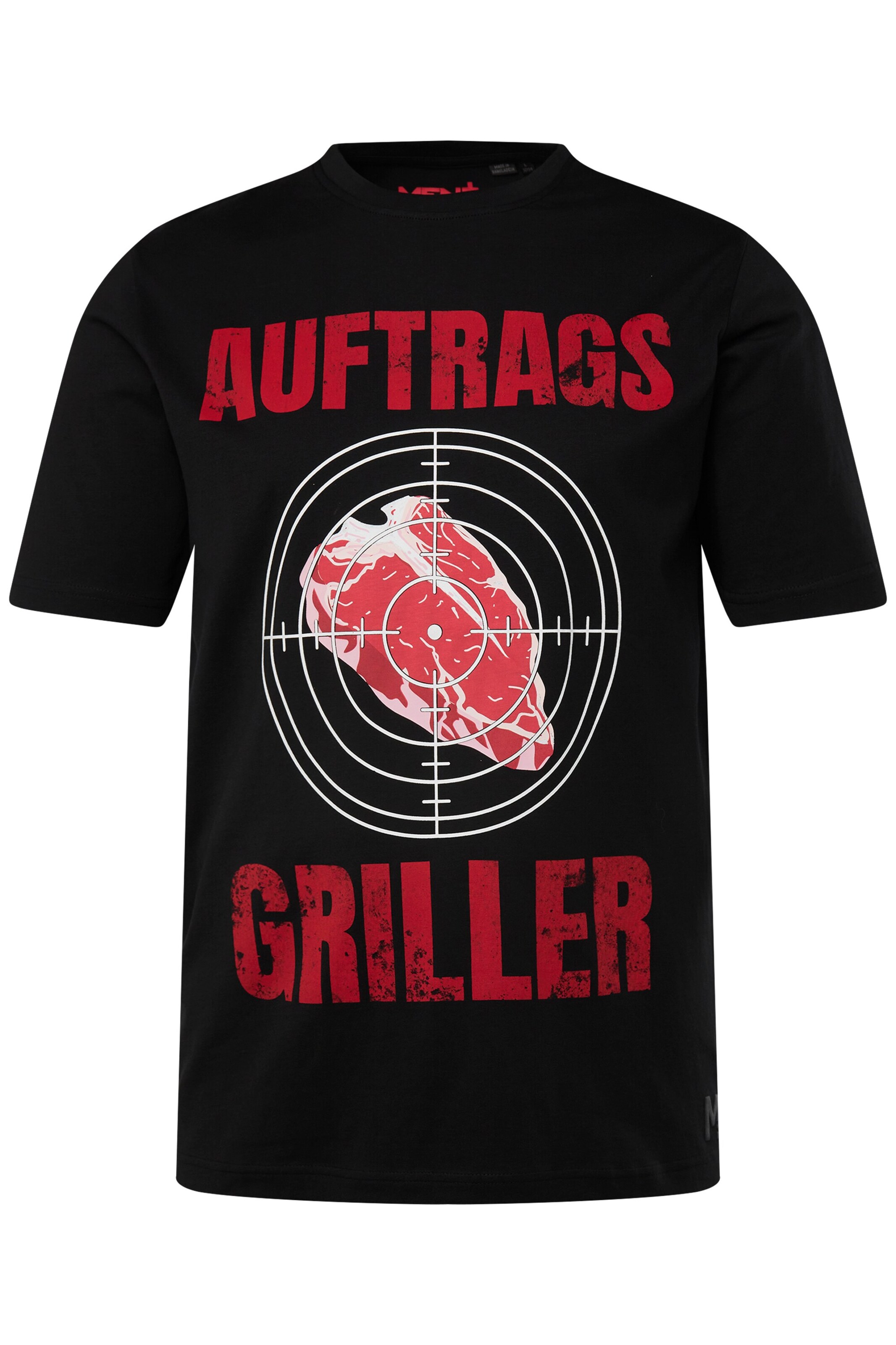 Men Plus Shirt in Black: front