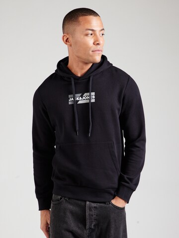 JACK & JONES Mikina 'Corp' – černá: přední strana