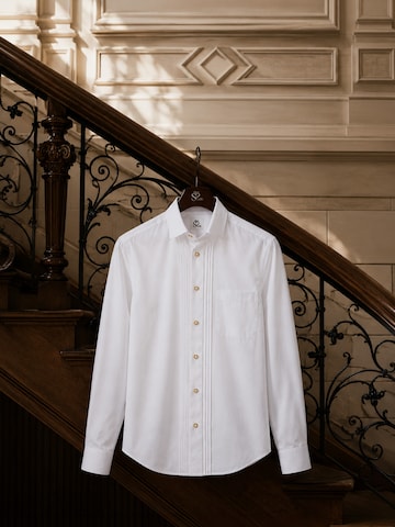 HerzSticht Traditional Shirt 'Kitzstein' in White