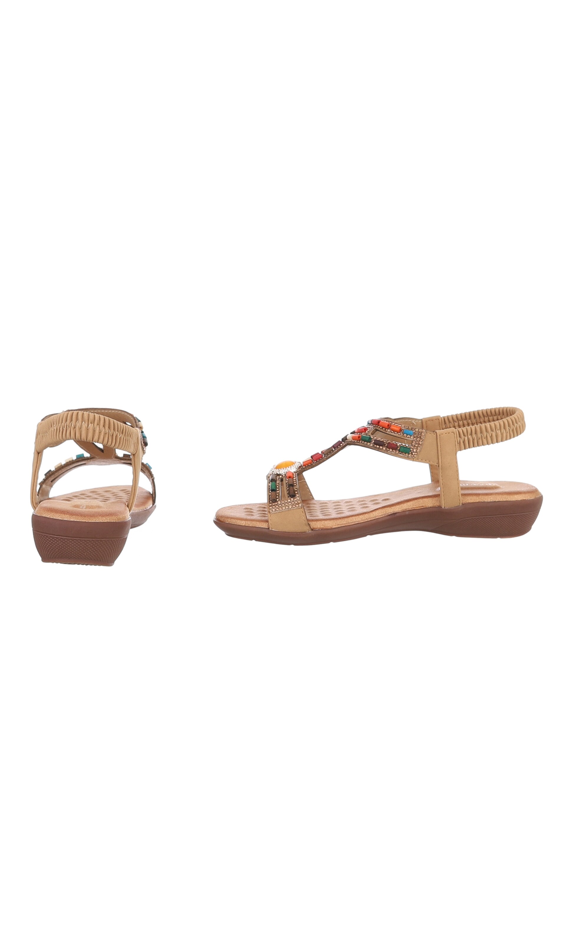 Ital-Design Strap Sandals in Beige