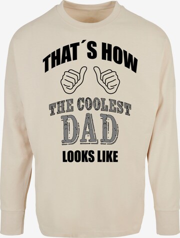 Maglietta 'Coolest Dad' di Merchcode in beige: frontale