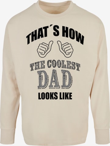 Merchcode Shirt 'Coolest Dad' in Beige: front