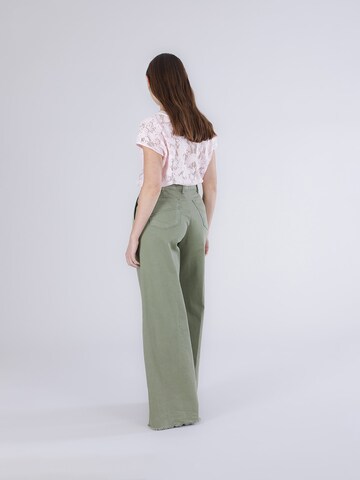 Wide leg Jeans di CAFè NOIR in verde