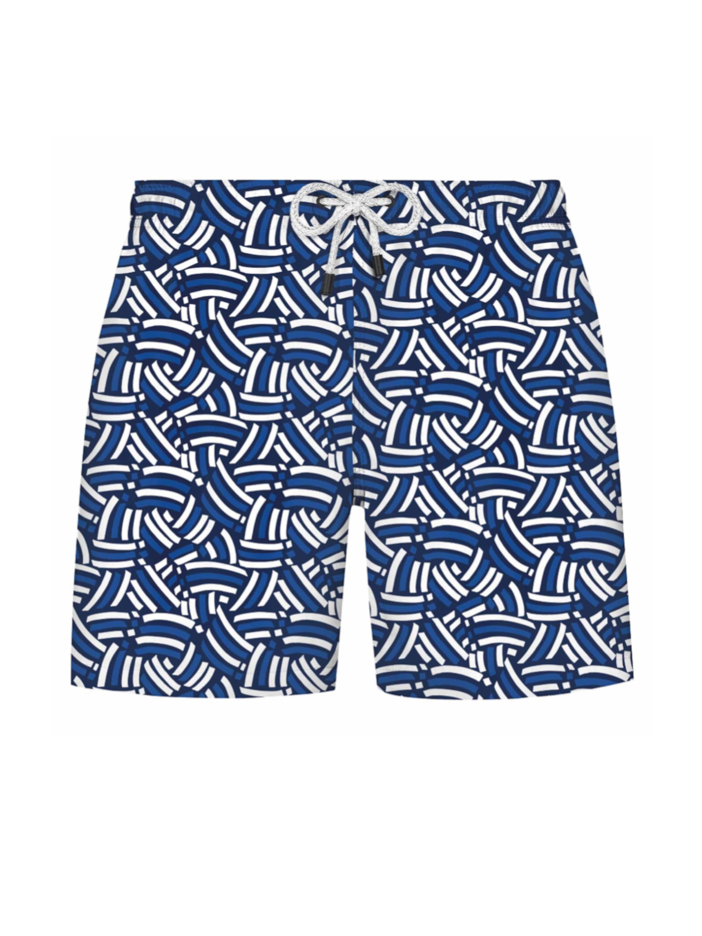 Pantaloncini da bagno 'Geometric' di WESTMARK LONDON in blu: frontale