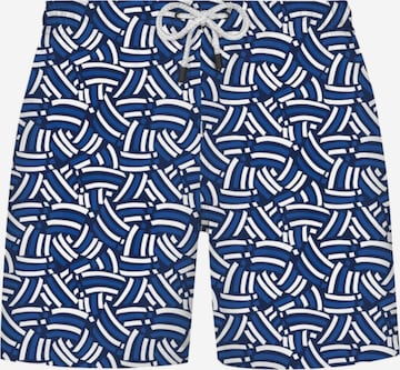 Shorts de bain 'Geometric' WESTMARK LONDON en bleu : devant