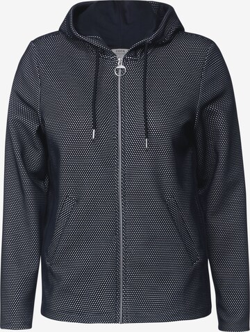 CECIL Zip-Up Hoodie in Blue: front