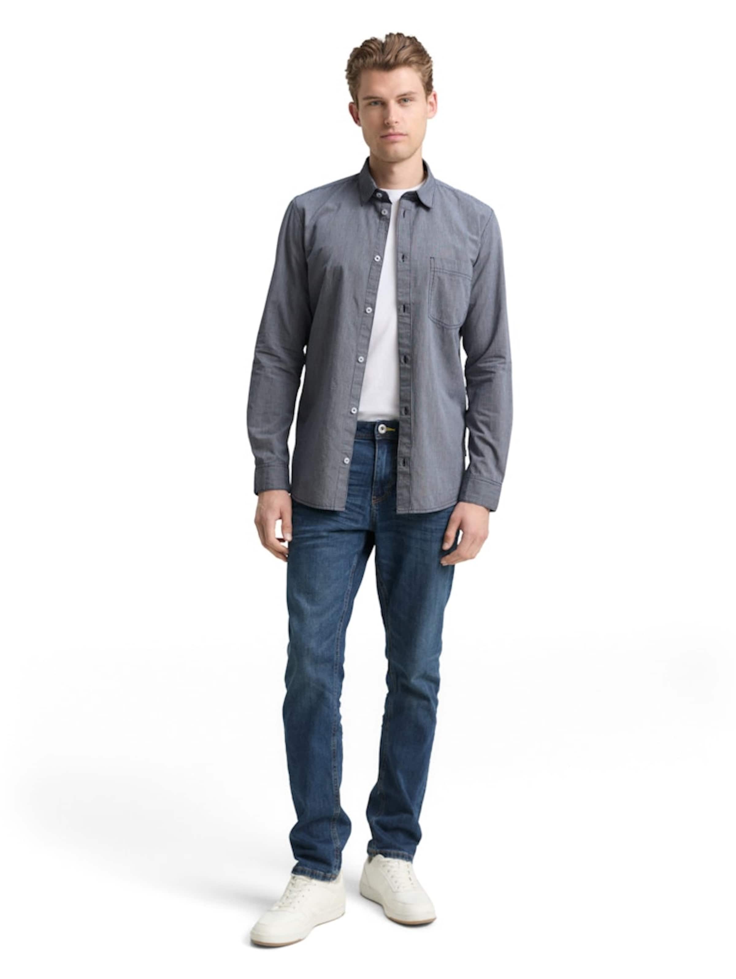 Coupe regular Chemise TOM TAILOR en bleu