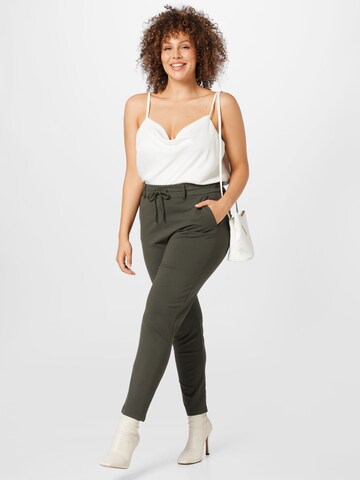 ONLY Carmakoma Конический (Tapered) Штаны 'CARGoldtrash Classic' в Зеленый