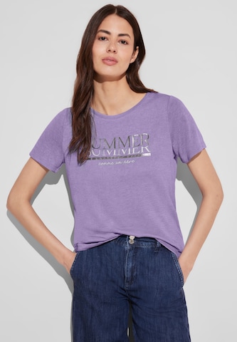 T-shirt STREET ONE en violet : devant