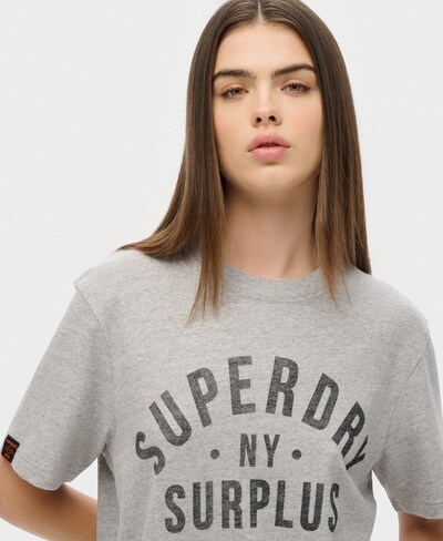 Superdry T-shirt en gris clair / noir, Vue avec produit