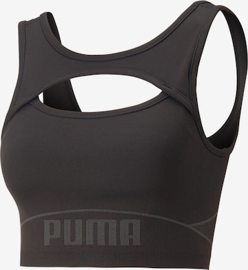 PUMA Bralette Sports Bra in Black: front