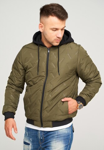 behype Between-Season Jacket 'BHMUS' in Green