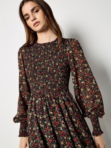 Apricot Ditsy Floral Smocked Mini Dress ' ' in Orange