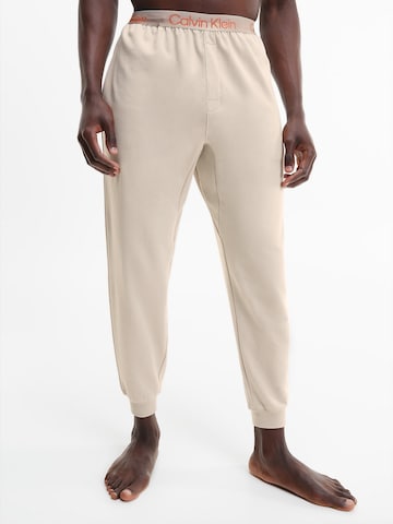 Calvin Klein Underwear Pajama Pants in Beige: front