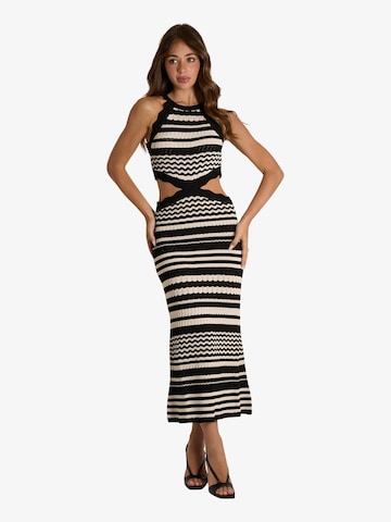 Robes en maille AKEP en noir : devant