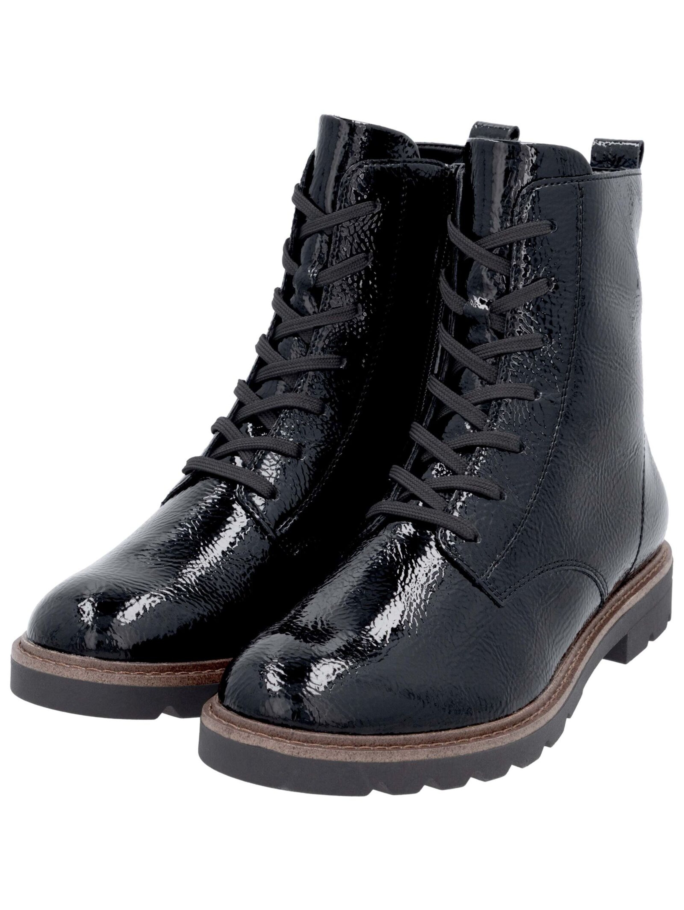 REMONTE Lace-up bootie in Black