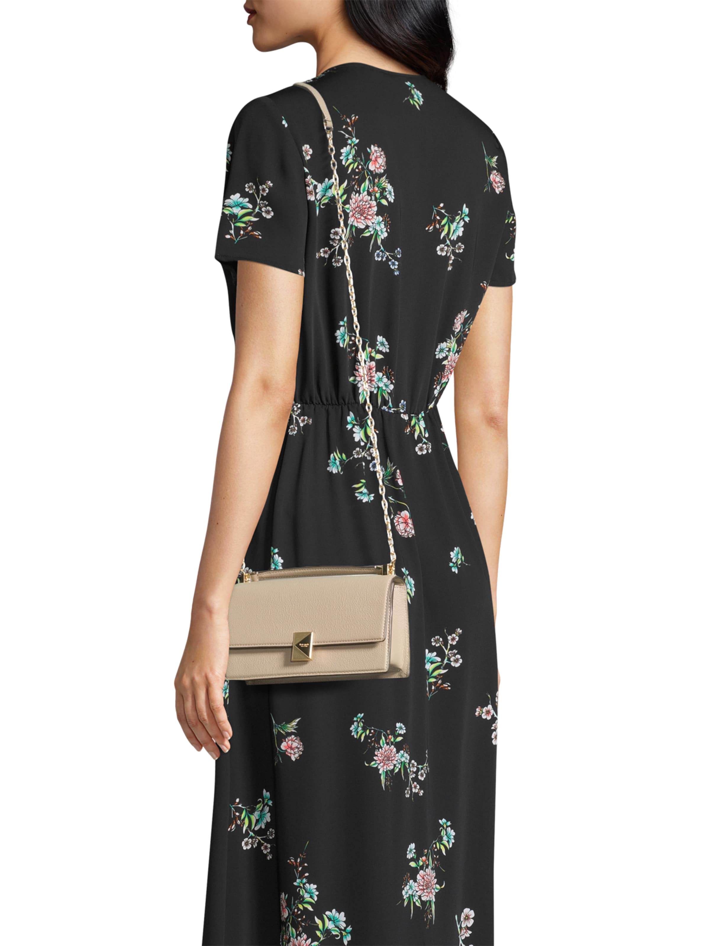 Kate Spade Õlakott 'Deco Mini Flap Chain Crossbody', värv hall