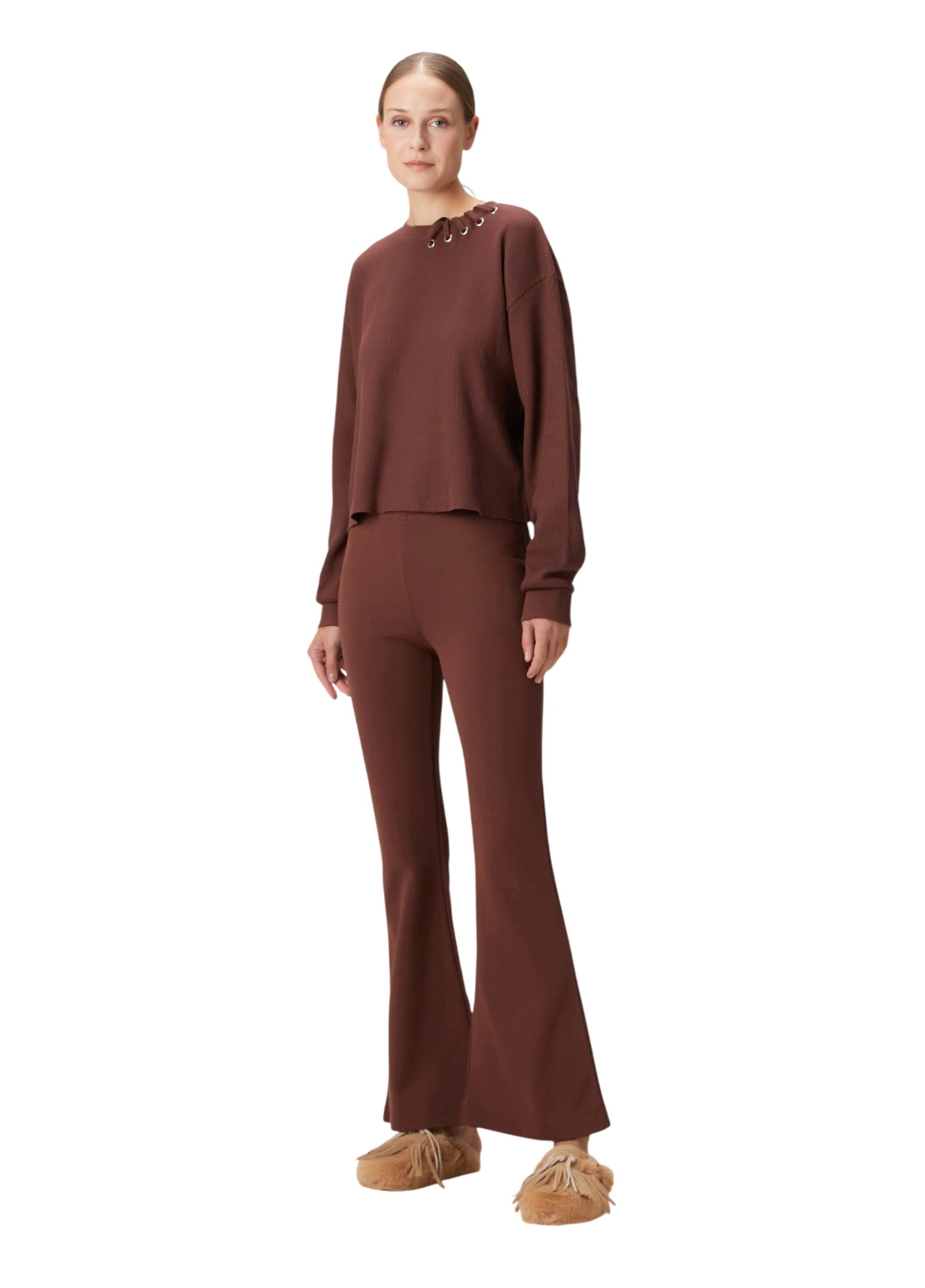 évasé Pantalon BASSIGUE en marron