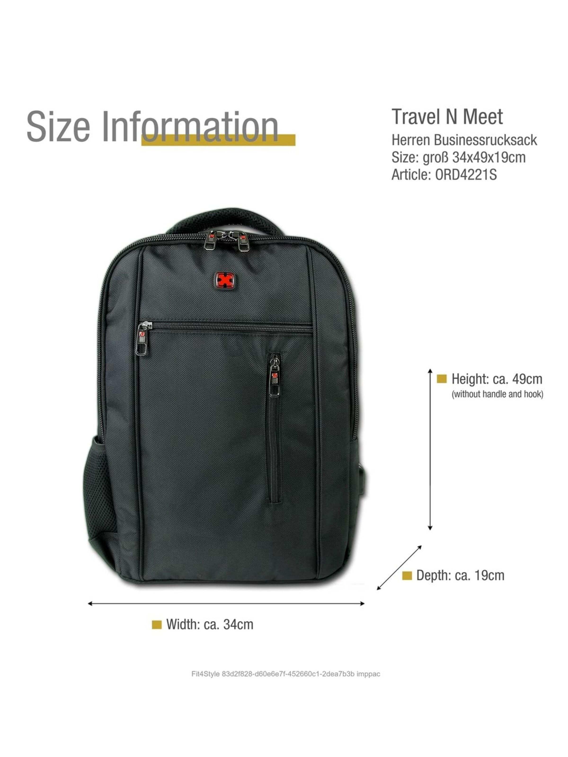 Sac à dos Travel N Meet en noir