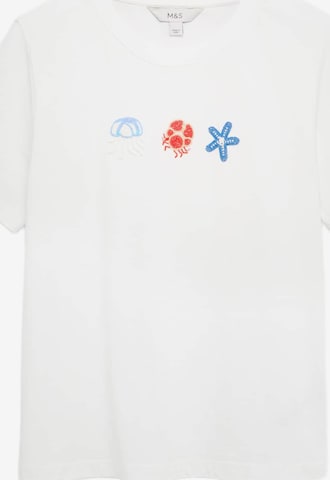 T-shirt Marks & Spencer en blanc : devant