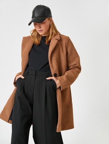 Koton Between-Seasons Coat in Brown